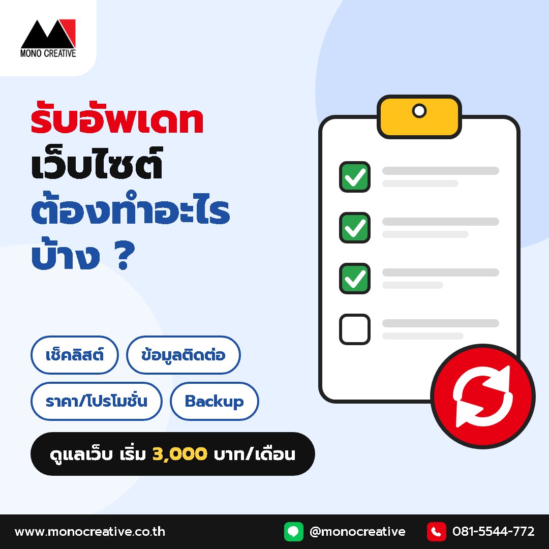 รับอัพเดทเว็บไซต์ ต้องทำอะไรบ้าง (เช็คลิสต์สำหรับเจ้าของธุรกิจ)
